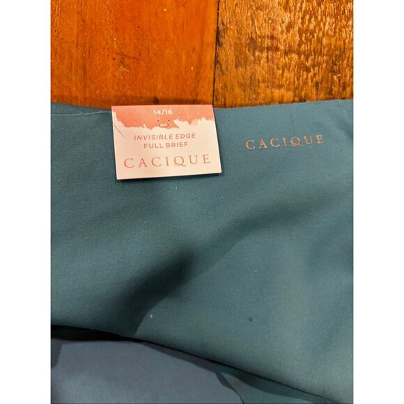 Cacique Full Brief Invisible Edge 14/16 Blue/Teal NWT - Picture 3 of 5